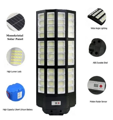 2000 Watt Güneş Enerjili Solar Sokak Ve Yol Aydınlatma Armatürü - Görsel 3