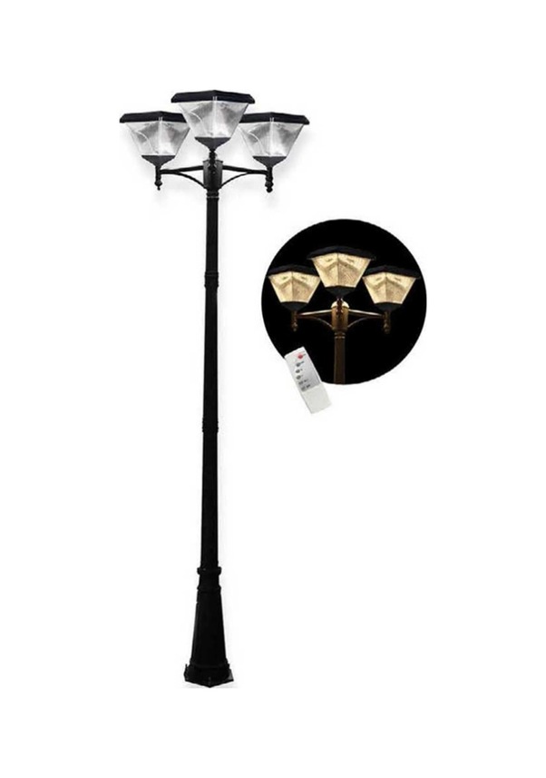 3X100W Güneş Enerjili Solar Bahçe Armatür (300Cm Direkli) - Görsel 2