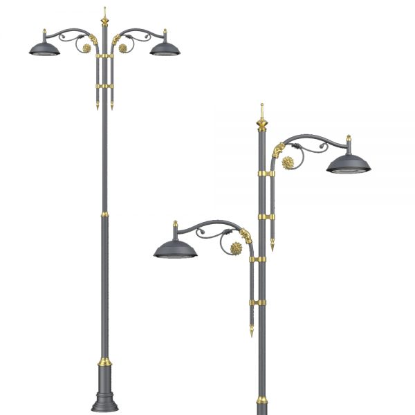 5 Metre Yüksek Dekoratif Yol Aydınlatma Direği 2x100 Watt
