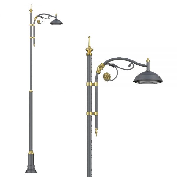 5 Metre Yüksek Dekoratif Yol Aydınlatma Direği 2x100 Watt - Görsel 2