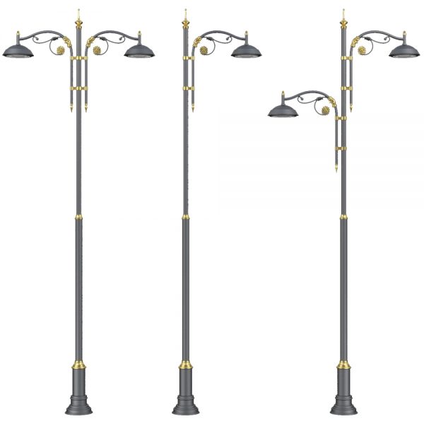 5 Metre Yüksek Dekoratif Yol Aydınlatma Direği 2x100 Watt - Görsel 3